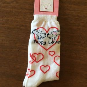 Valentine’s Day gift, Puppy love adorable valentines socks